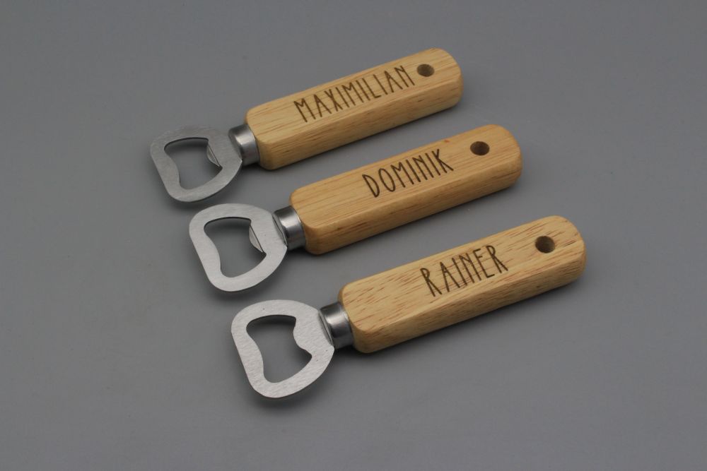 Flaschenöffner / Kapselheber mit einseitiger Wunschgravur