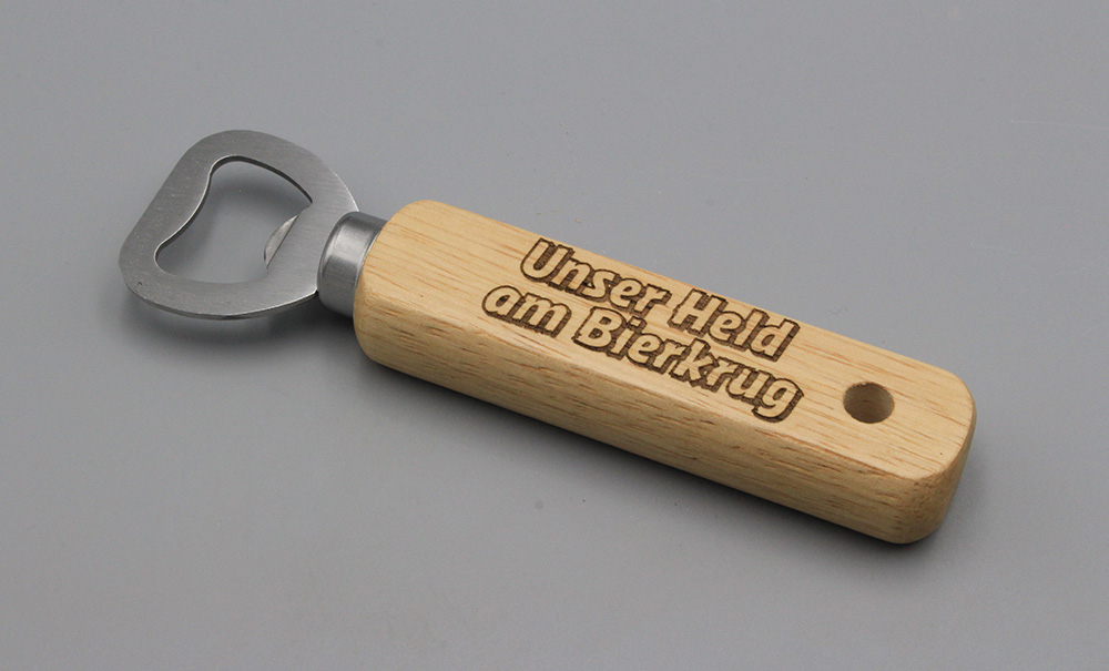 Flaschenöffner / Kapselheber mit Wunschgravur und Spruch 