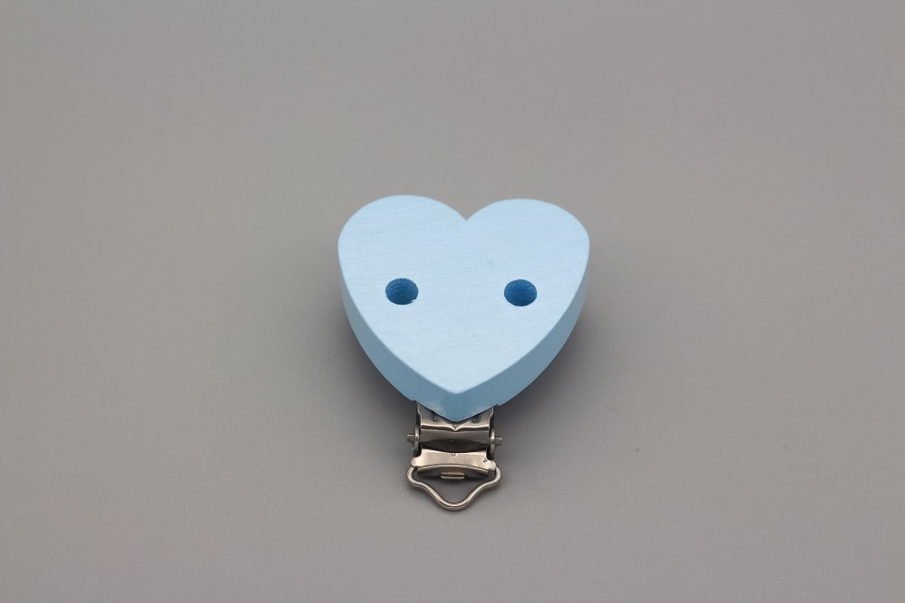 Herzclip \"\"hellblau\"\"