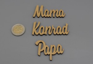 Platzkarten Lasercut aus Holz / MDF Hochzeit / Taufe / Geburtstag etc.