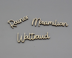 Platzkarten Lasercut aus Holz Hochzeit / Taufe / Geburtstag etc.