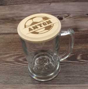 Untersetzer aus Buchenholz für Fußballfreunde